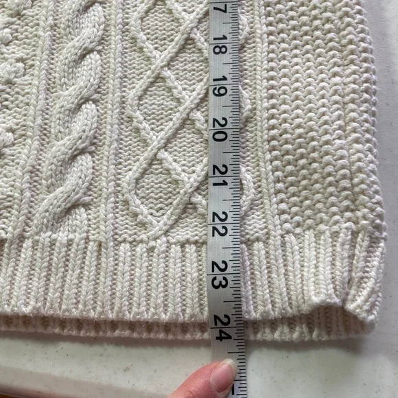 Talbots Ivory Cable Knit Sweater - Picture 9 of 9